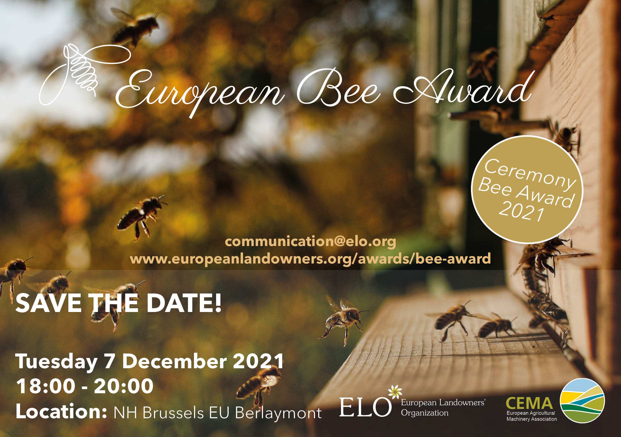 Ceremony Bee Award 2021 Save the Date